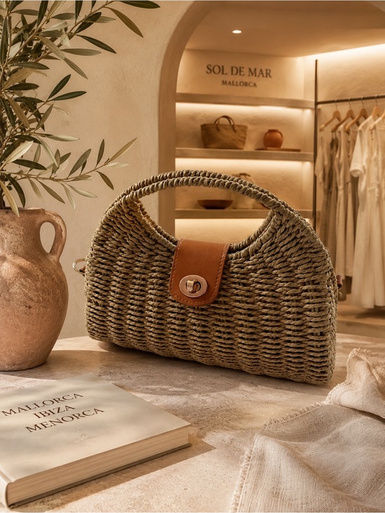 Tommy Bahama Handbags - Tommy Bahama Woven Straw Handbag with Faux Leather Trim – Natural – Like New